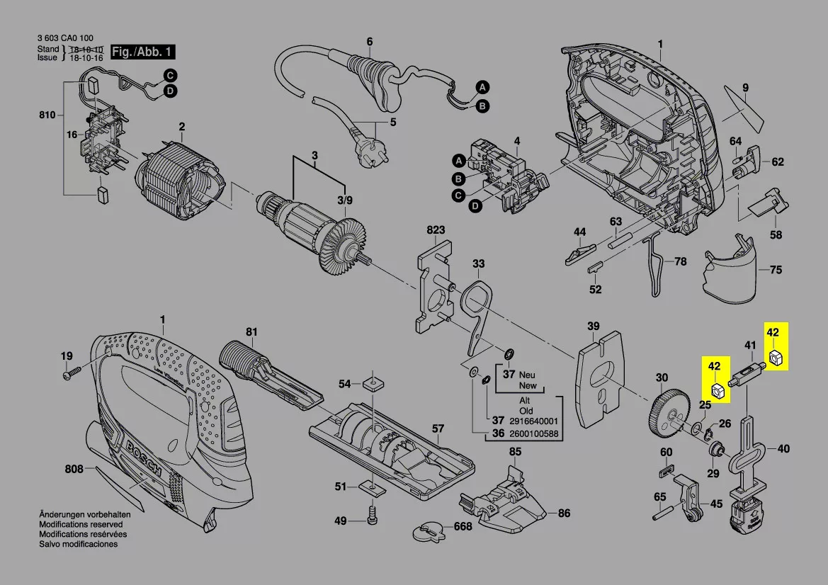 support palier glissant réf. 2 609 003 450 Bosch